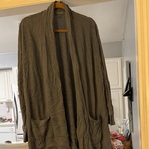 Cozy Gray Open Front Cardigan